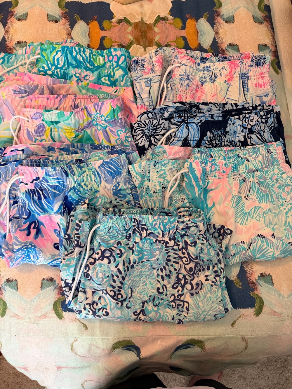Lilly Pulitzer Men's Swim Shorts Size XL - Set of 7